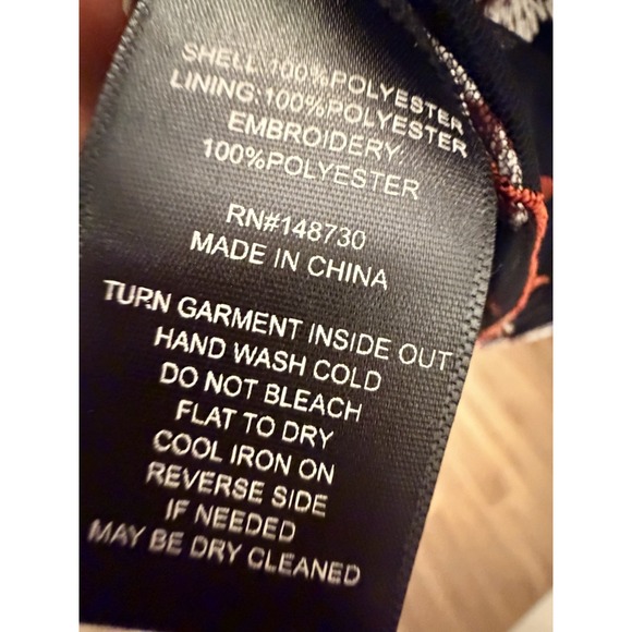 Beige By eci Dress Sz S Embroidered Floral Sleeveless A Line Cottagecore Boho - Picture 12 of 12